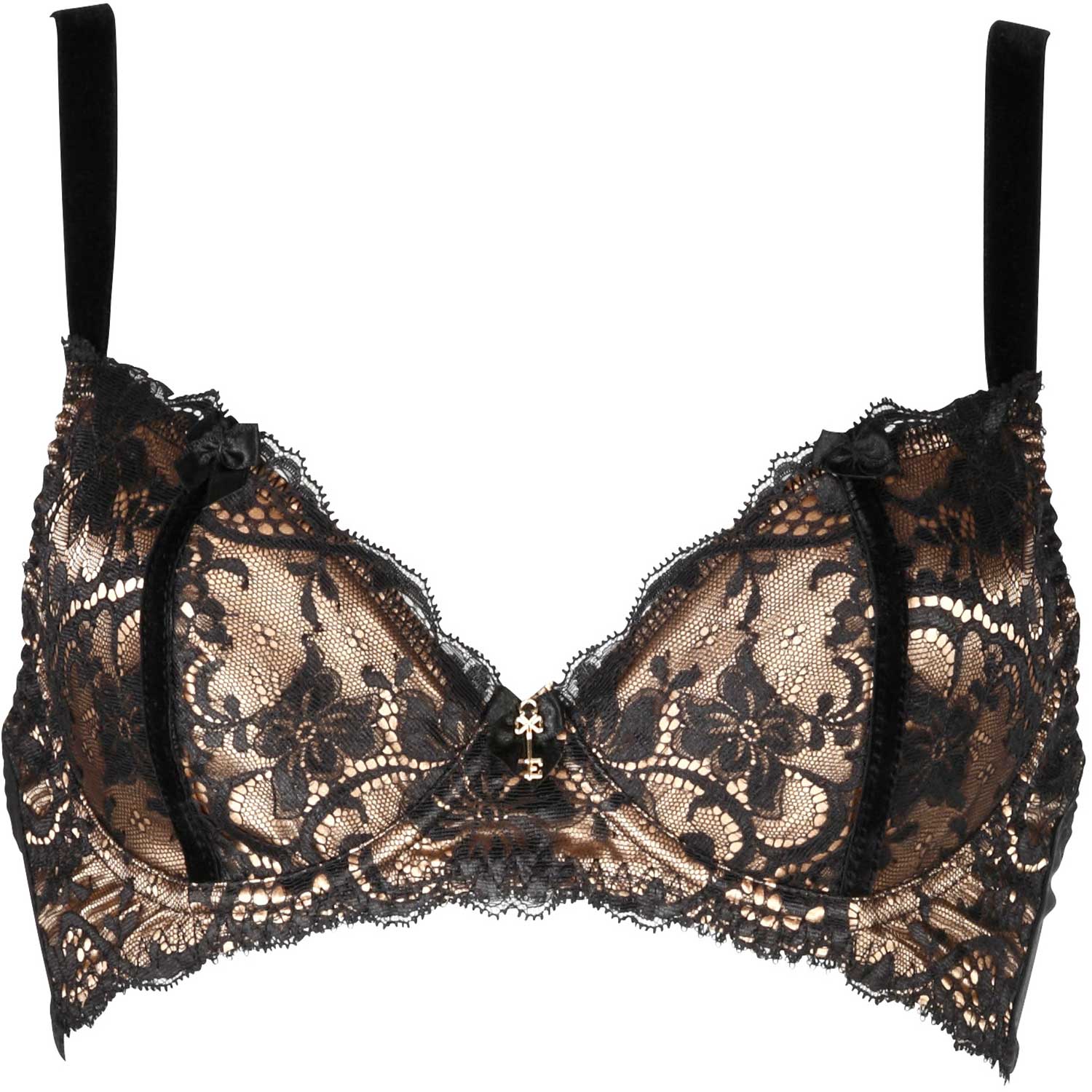 Escora Luxus Push-up BH in Schwarz Gold