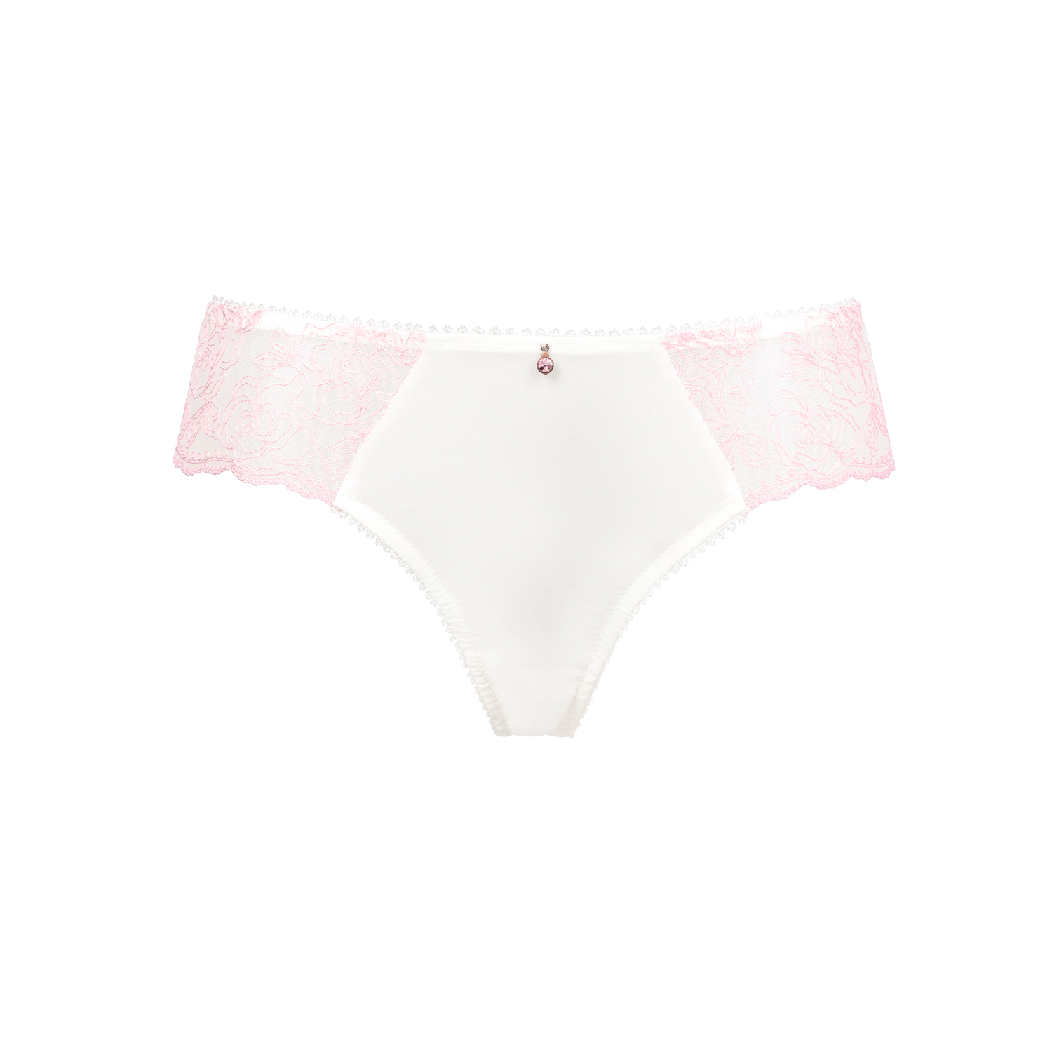Escora Edler String Panty mit femininer Blumen-Stickerei