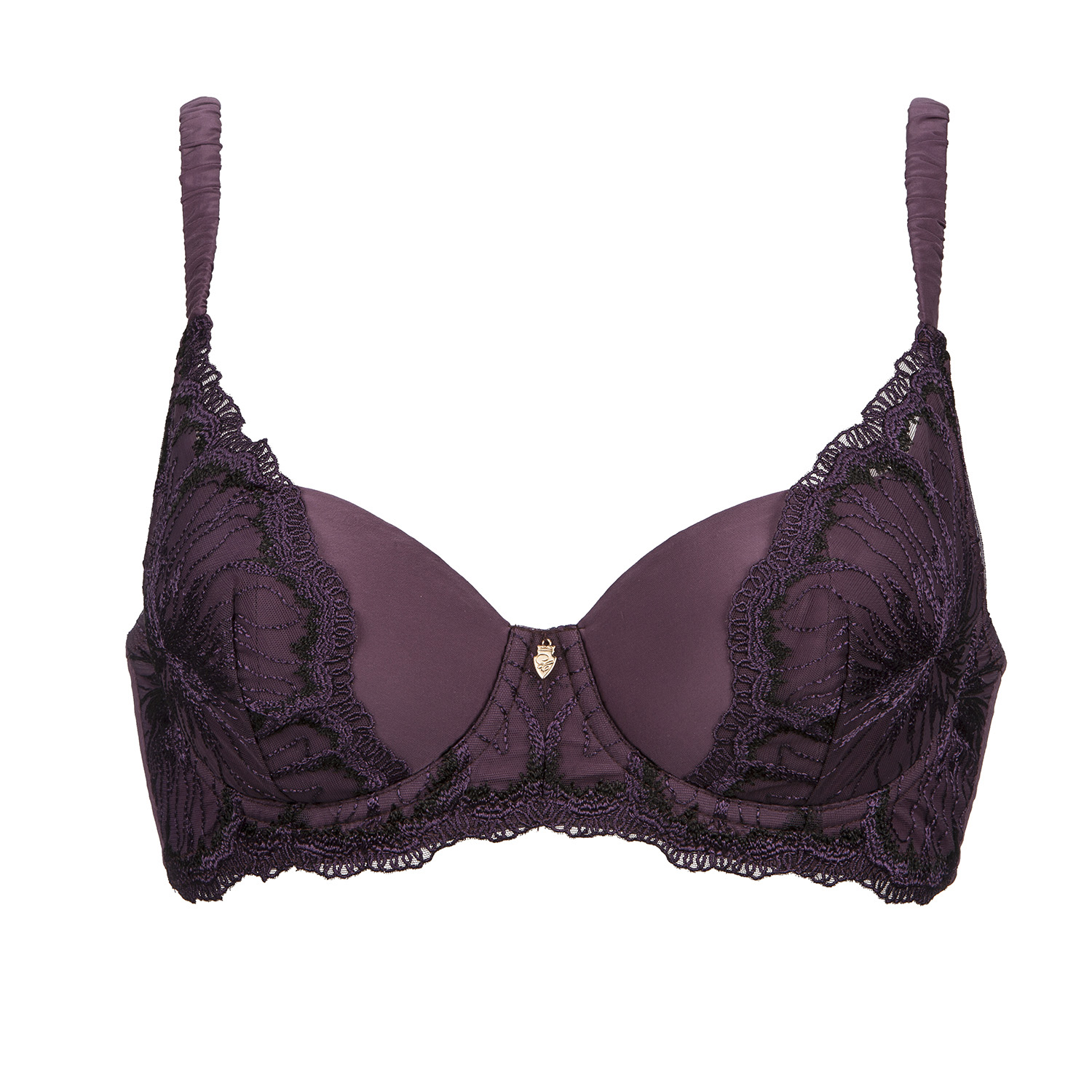 Escora Schalen BH mit Blüten-Stickerei