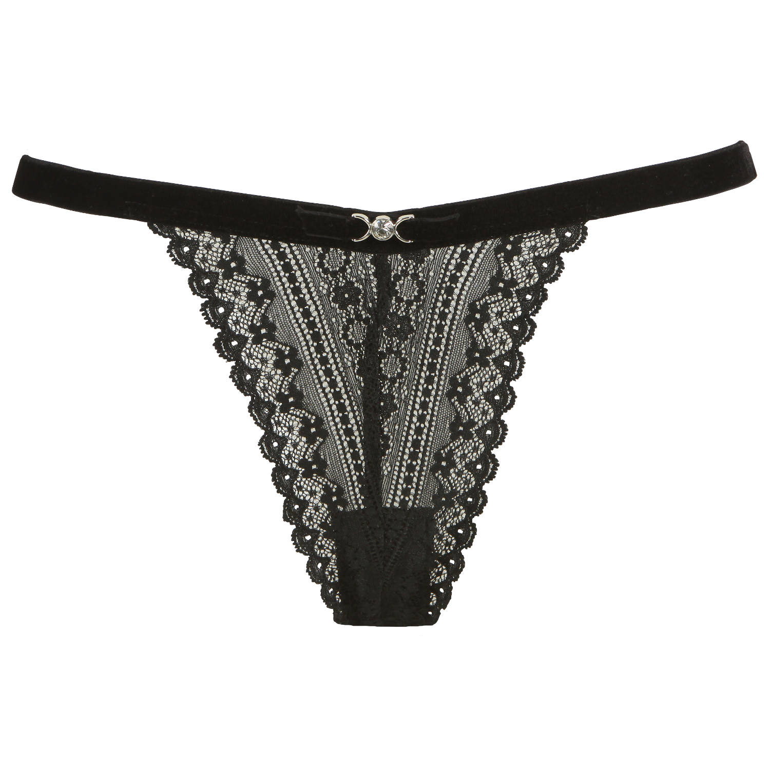 Escora Kokette String-Panty aus schwarzer Spitze