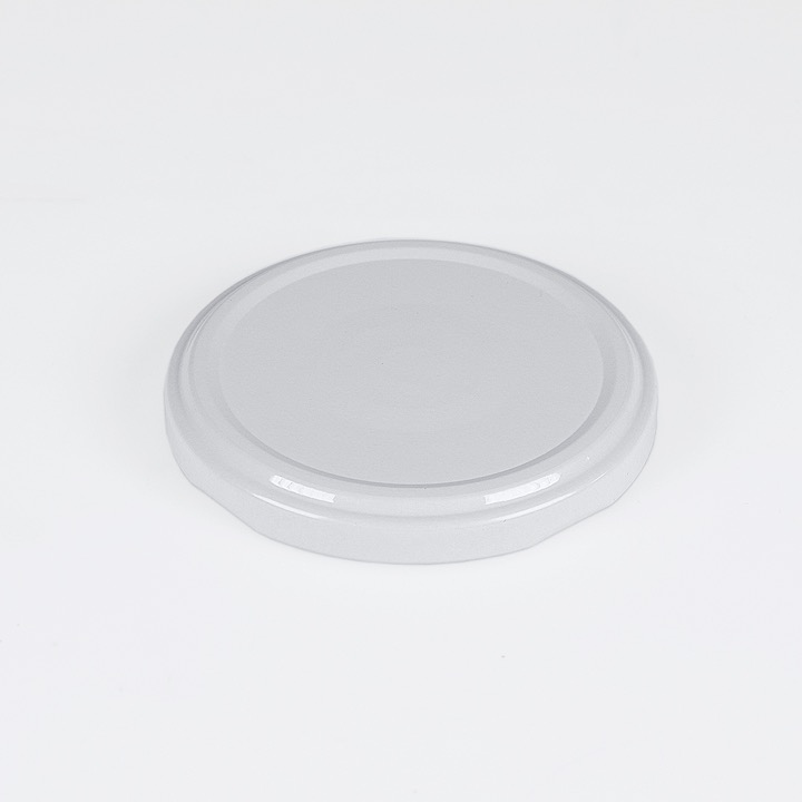 Twist-Off-Verschluss 70 mm weiss mit Button PVC-frei - Ersatzdeckel für Einmachgläser, Marmeladengläser