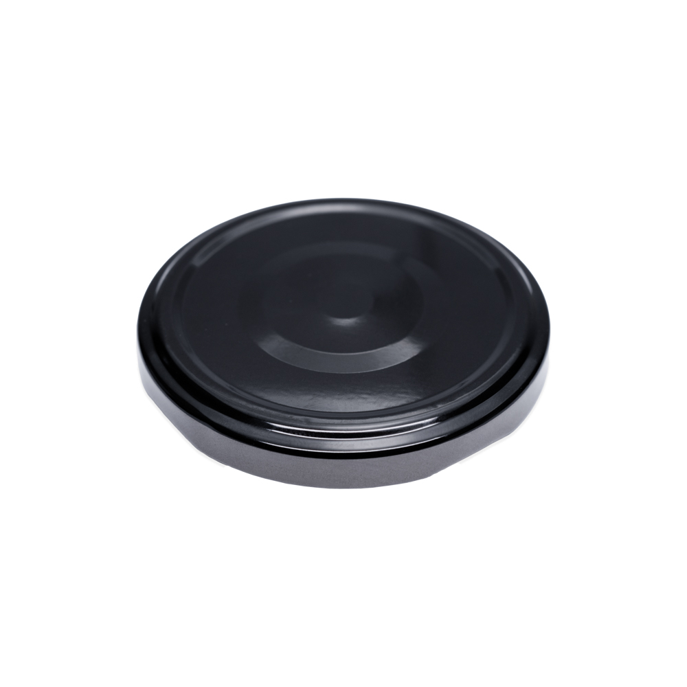 Twist-Off-Verschluss 66 mm Schwarz-Grau Button PVC-frei - Ersatzdeckel für Einmachgläser, Marmeladengläser