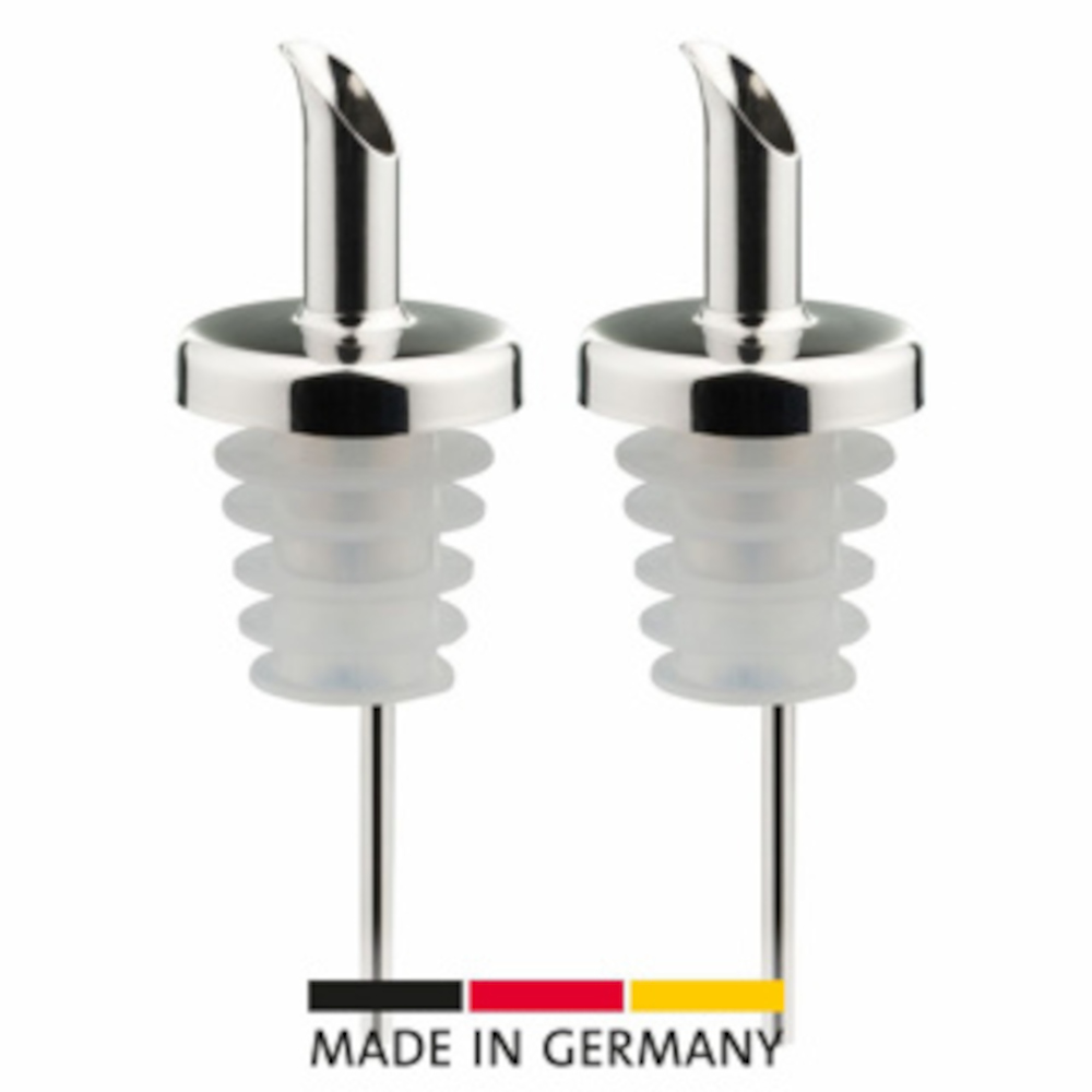 2 Essig- & Öl-Ausgießer 'Inox Öl-Spezial' Silikonkork-Edelstahl