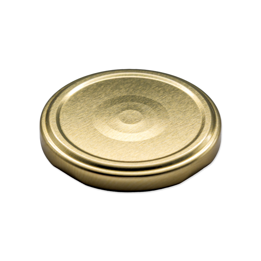 Twist-Off-Verschluss 70 mm Gold Button PVC-frei - Ersatzdeckel für Einmachgläser, Marmeladengläser