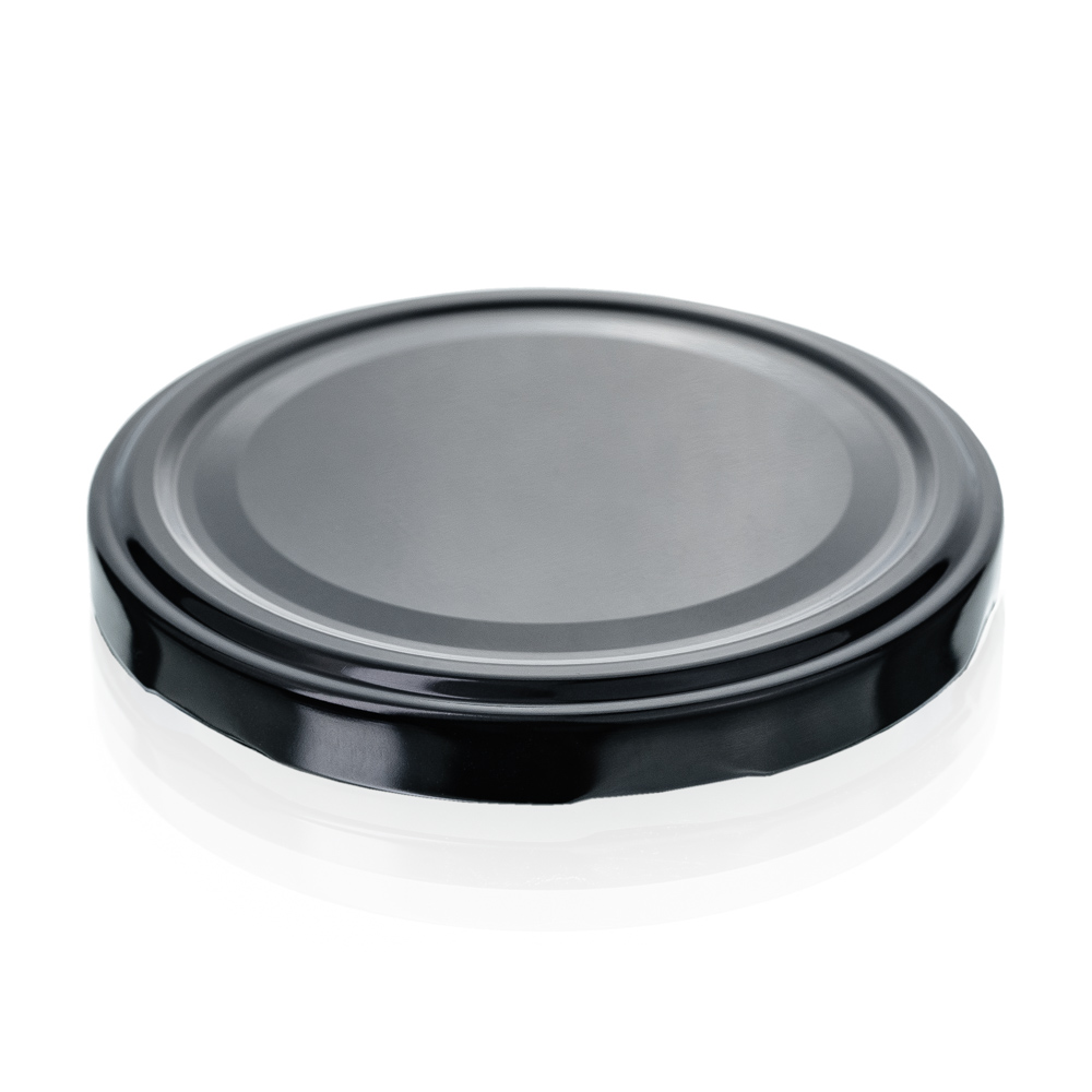 Twist-Off-Verschluss 82 mm Schwarz PVC-frei past - Ersatzdeckel für Einmachgläser, Marmeladengläser