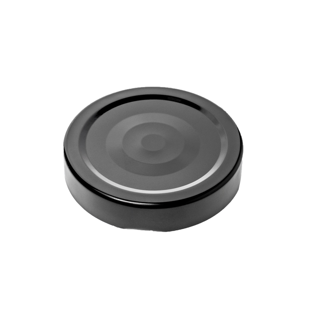 Twist-Off-Verschluss 66 mm Deep DWB Schwarz-Matt Button PVC-frei BlueSeal - Ersatzdeckel für Einmachgläser, Marmeladengläser
