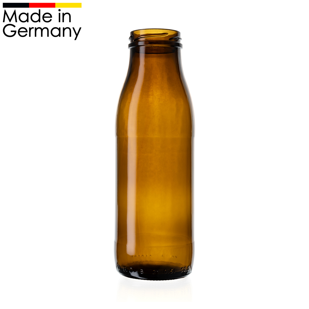 Milchflasche Braun 0,50 ltr TO 48 - Milchflaschen, Saftflaschen, Weithalsflaschen