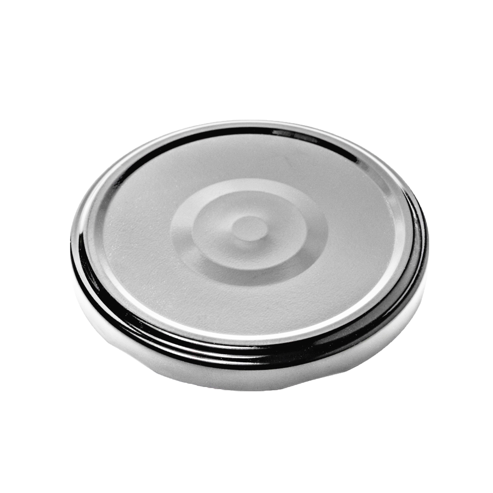 Twist-Off-Verschluss 82 mm Silber Button PVC-frei - Ersatzdeckel für Einmachgläser, Marmeladengläser