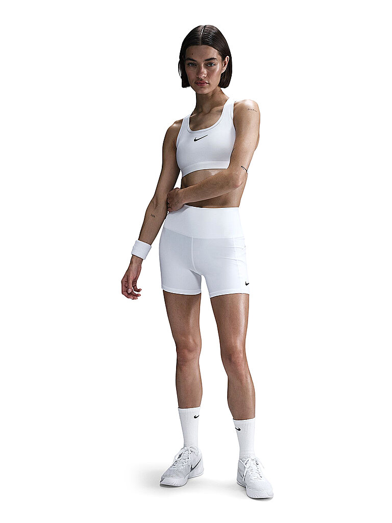 NIKE Damen Tennisshort Ball weiss | XS
