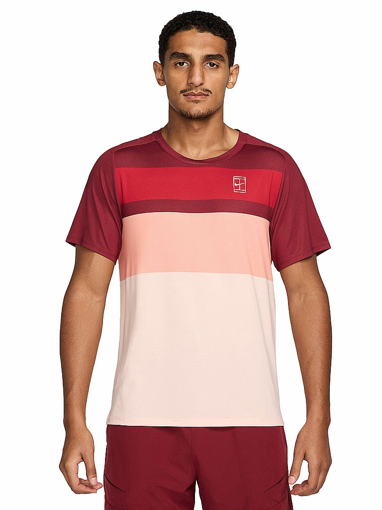 NIKE Herren Tennisshirt Advantage dunkelrot | S