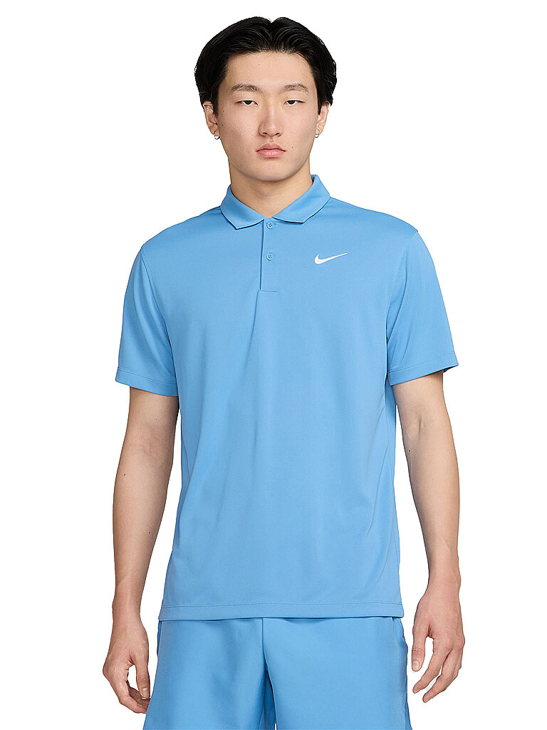 NIKE Herren Tennispolo NikeCourt Dri-FIT hellblau | XXL