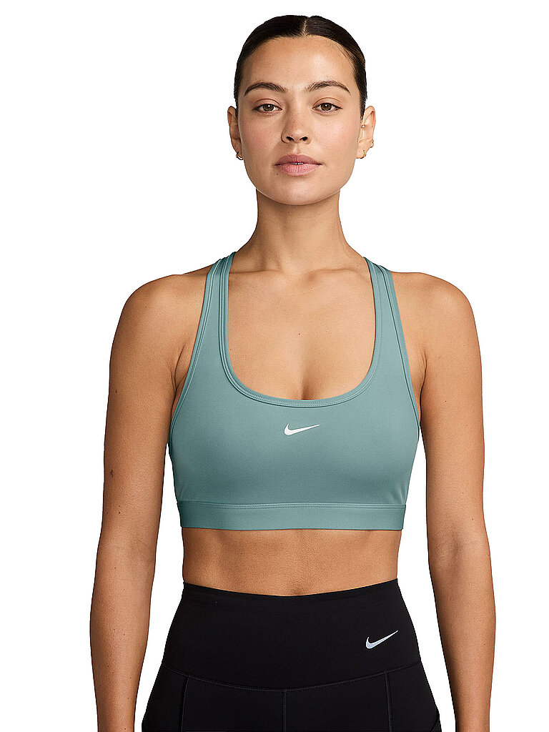 NIKE Damen Sport-BH Swoosh Low Support petrol | S