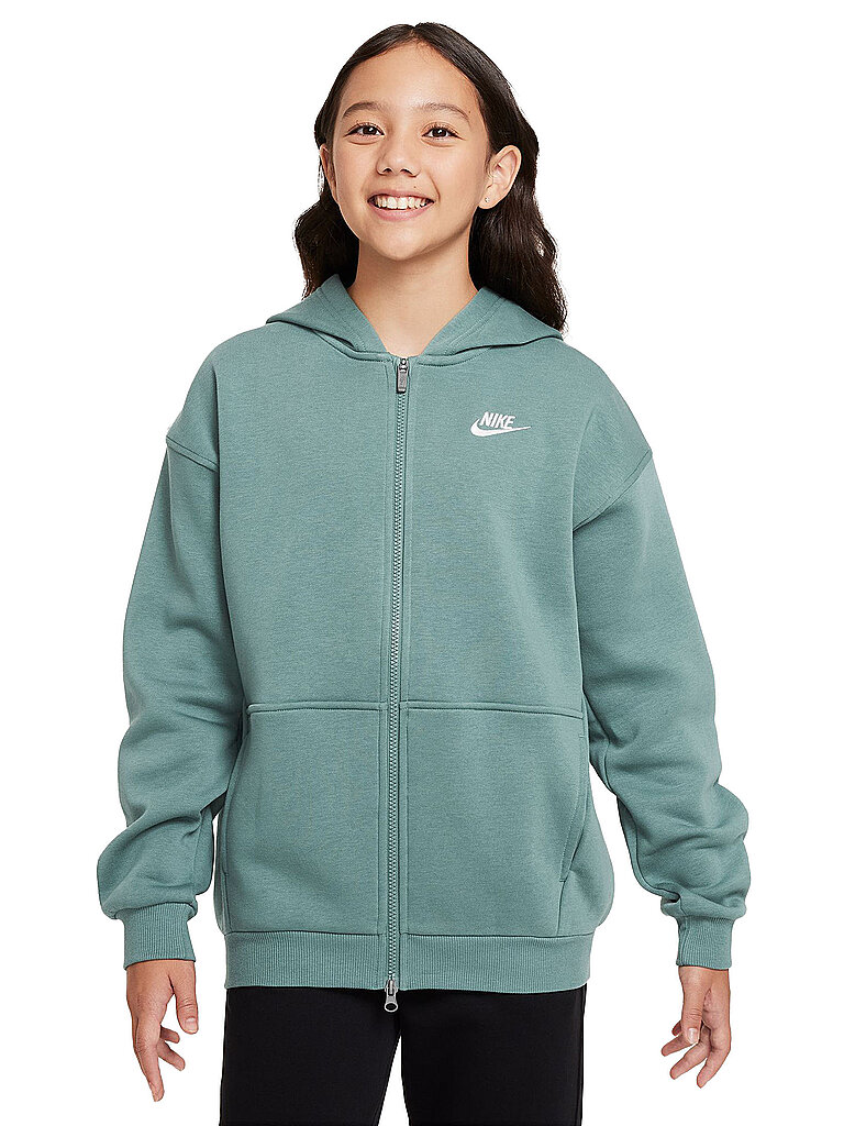 NIKE Mädchen Kapuzenjacke Sportswear Club Fleece petrol | XS