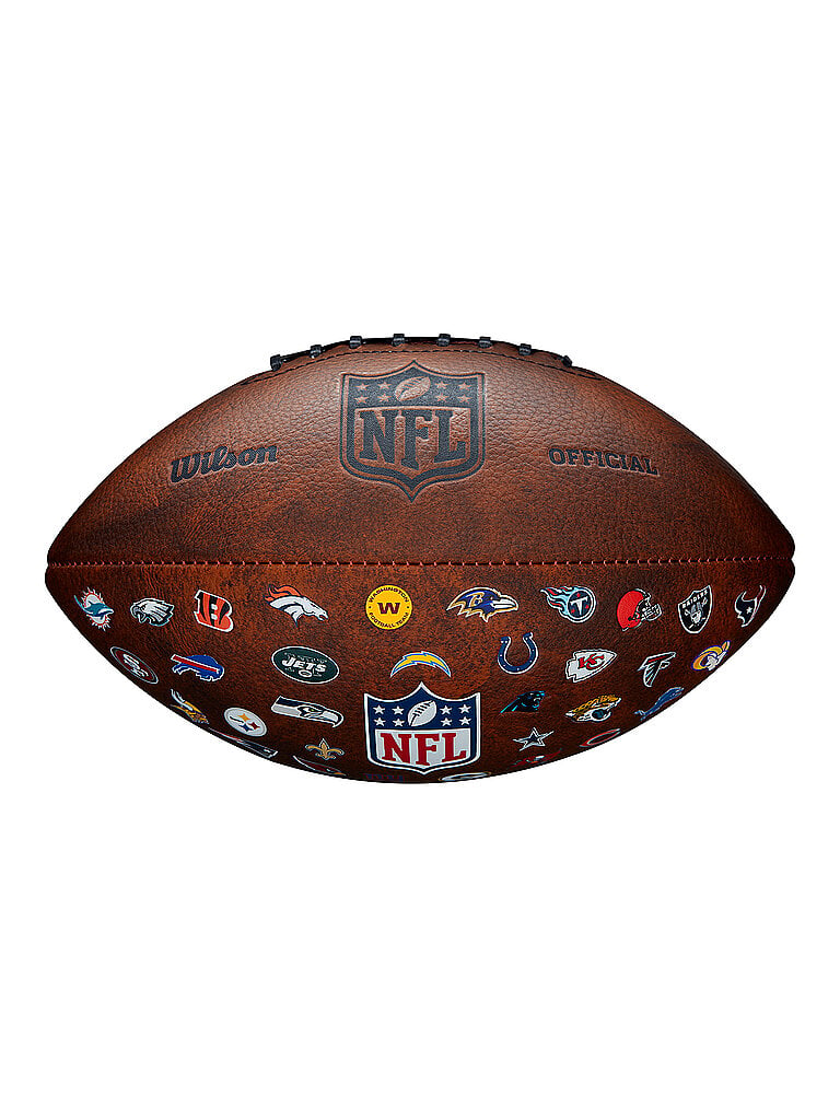 WILSON American Football NFL Off Throwback 32 Team Logo braun