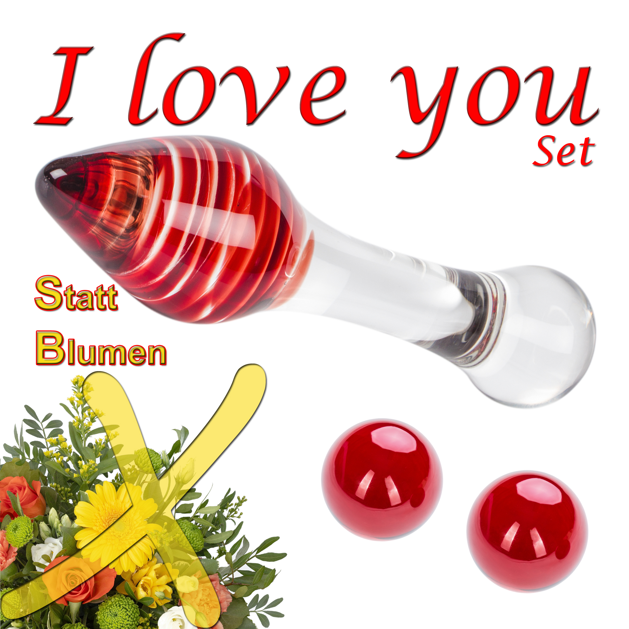 Statt Blumen I love you' Paket'