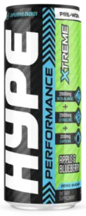 Hype Pre Workout Drink 330ml, HYPE Apple Blueberry