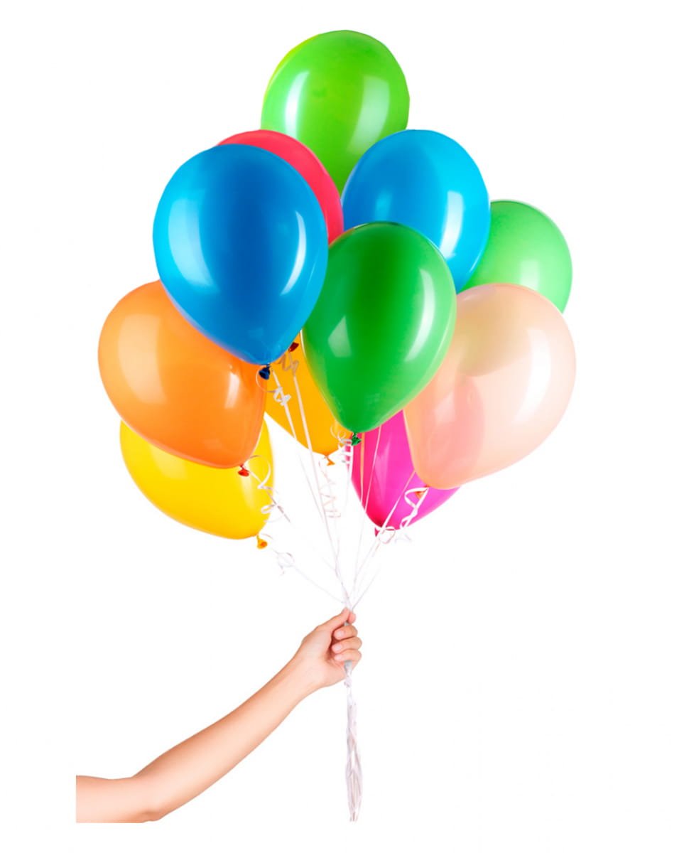 30 Latex Ballons für Helium mit Schnur