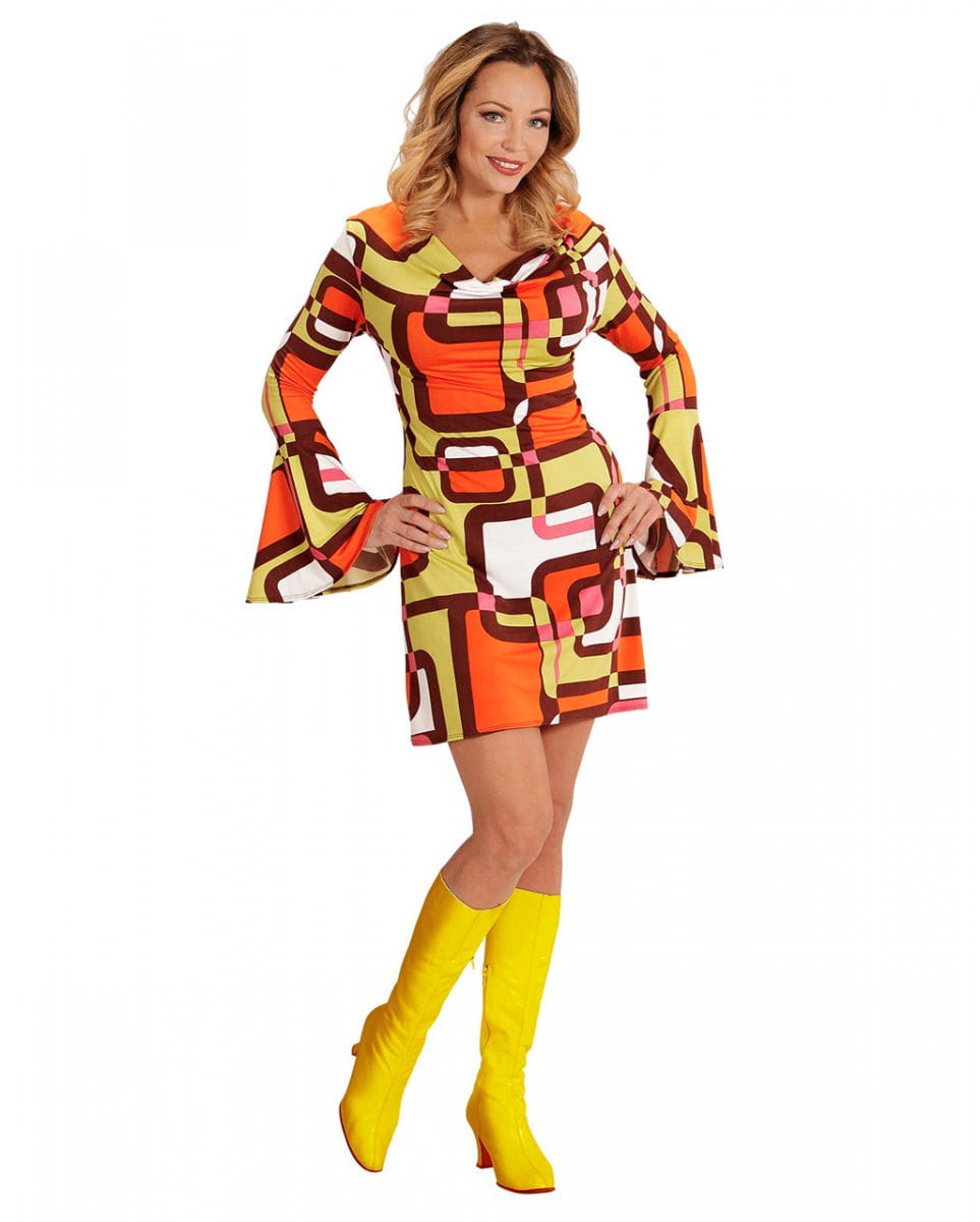 Groovy 70´s Kleid Tubes XL