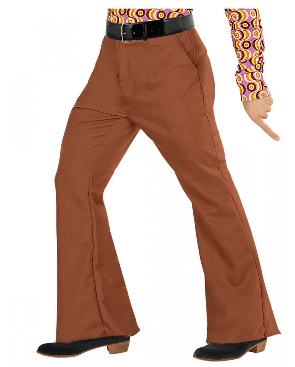 Groovy 70er Herren-Schlaghose Braun S/M