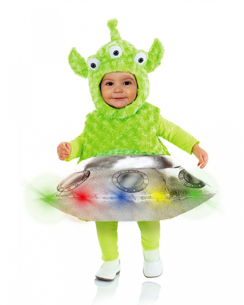 Alien & Ufo mit LED´s Kleinkinderkostüm M