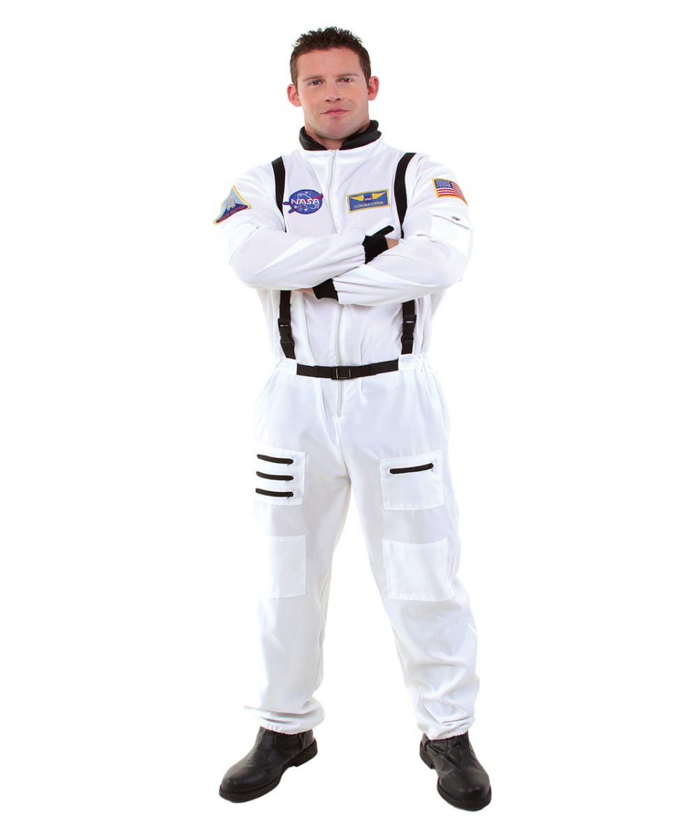 Astronauten Overall Kostüm Plus Size weiß XXL 52/54