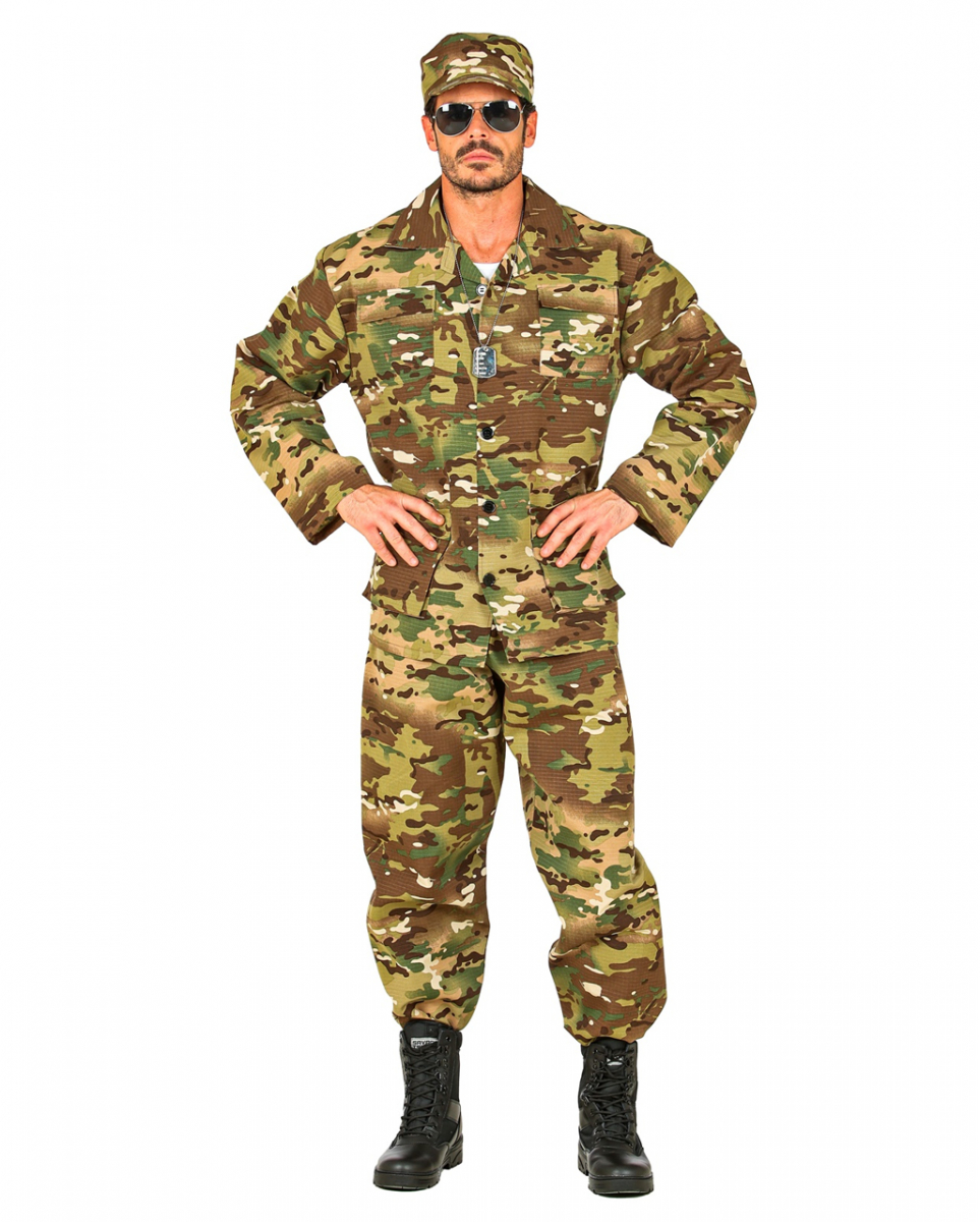 Camouflage Soldaten Kostüm 3-tlg L-52