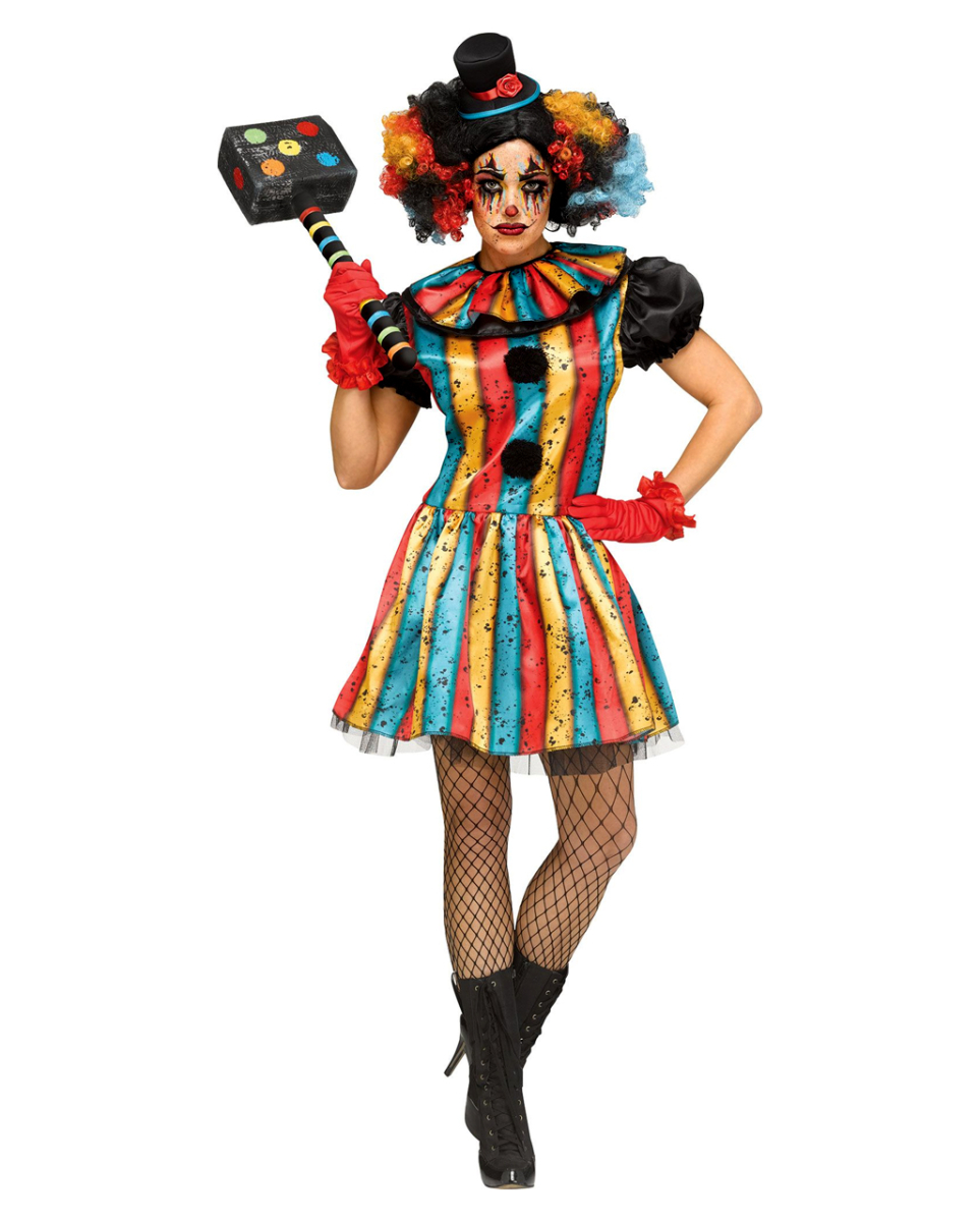 Carny Horrorclown Damenkostüm ML