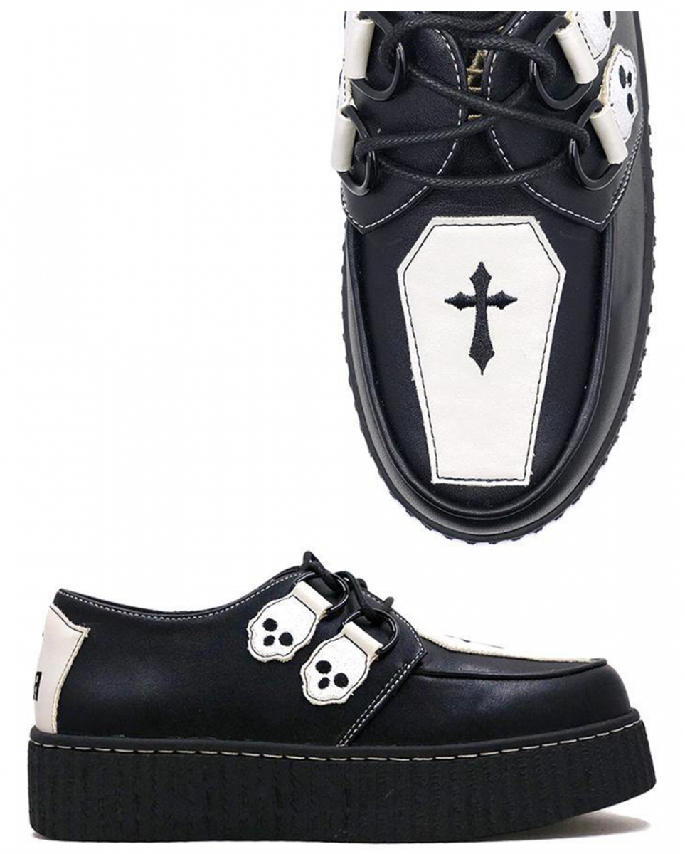 Coffin Black Creepers Schuhe 39