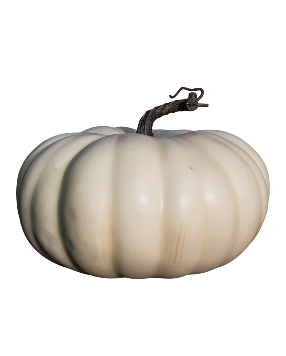Cremeweißer Deko Kürbis 26x17cm