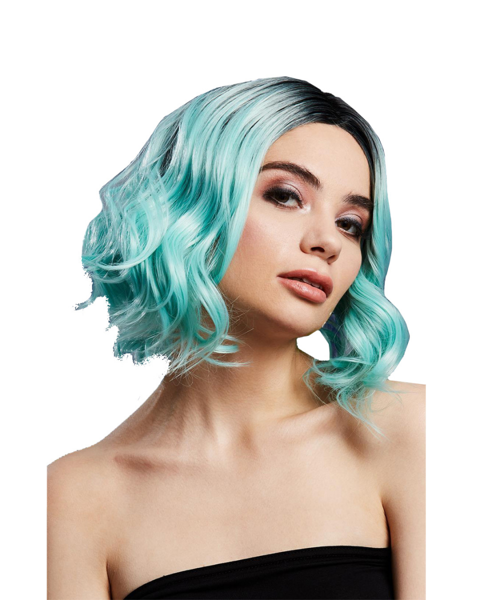 Damen Perücke Kourtney Baby Blau Blend