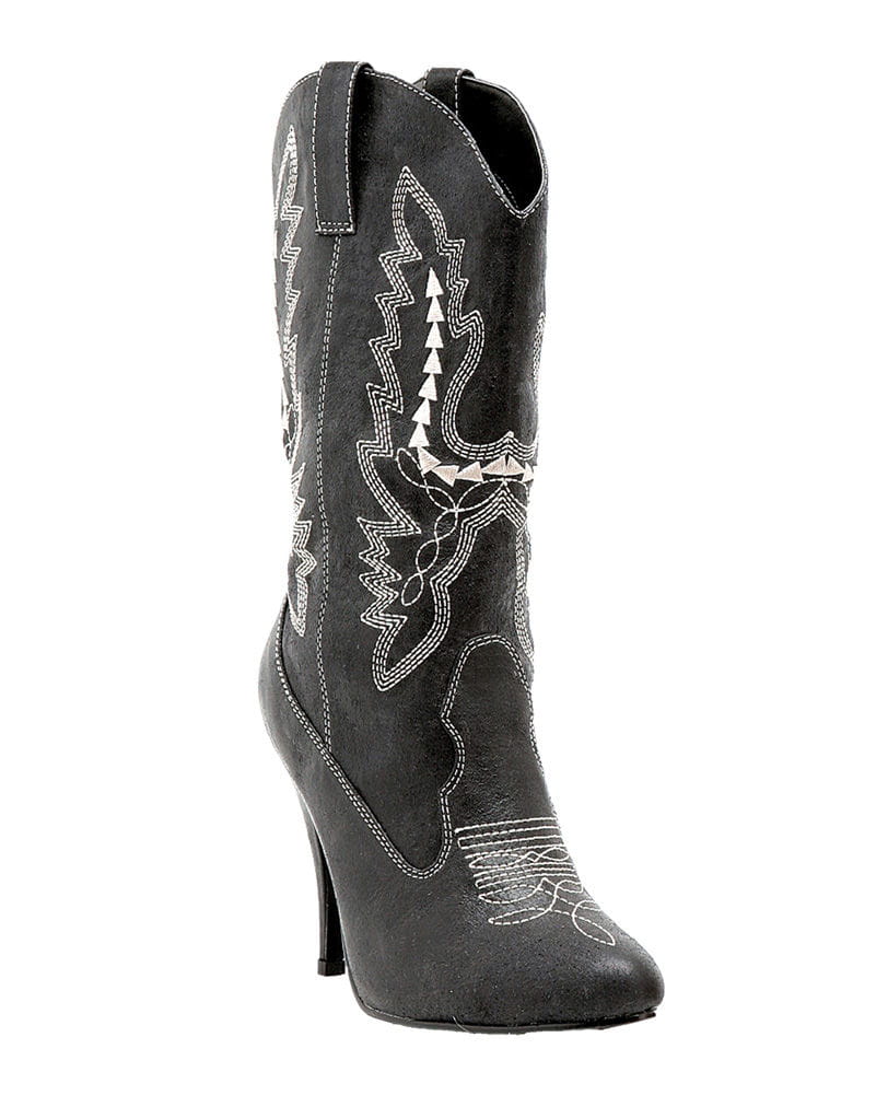 Damen Cowboy Stiefel schwarz 38