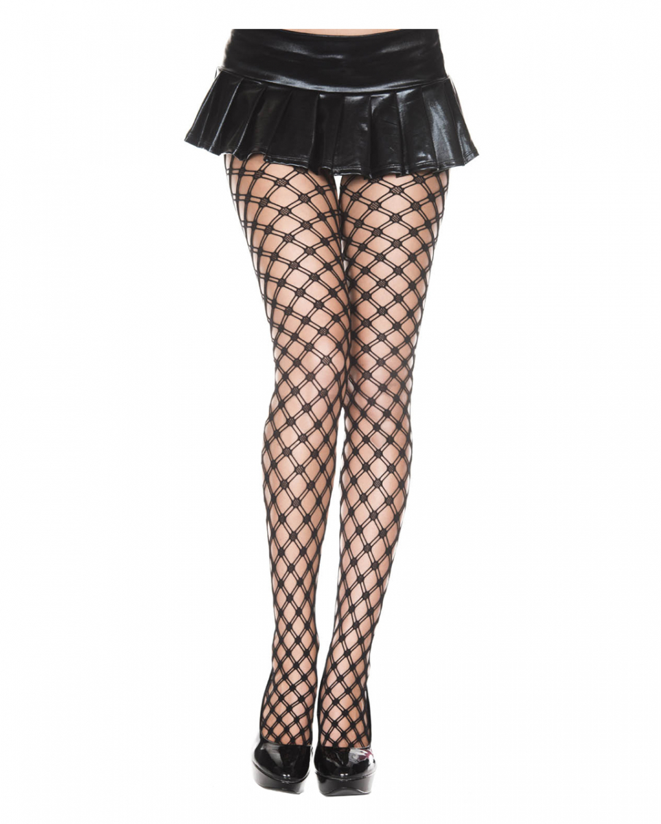 Diamantnetz Strumpfhose schwarz