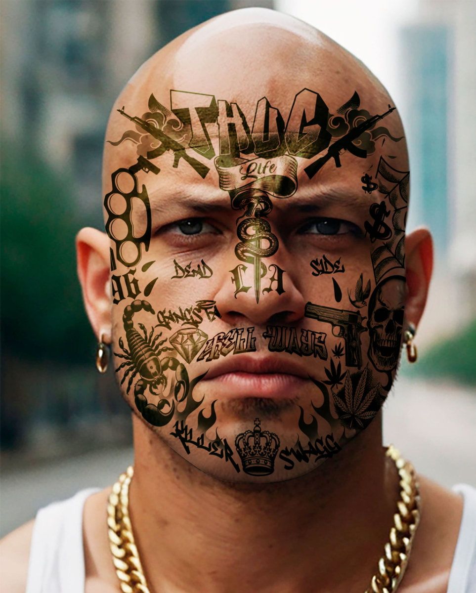 Face Tattoo Gang Member