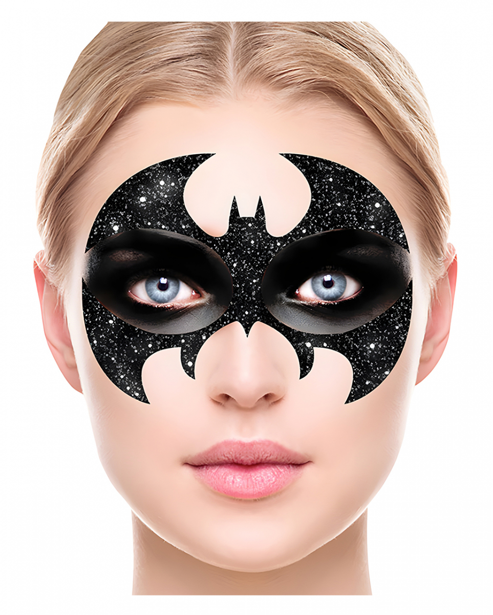 Fledermaus Glitter Gesichts-Aufkleber
