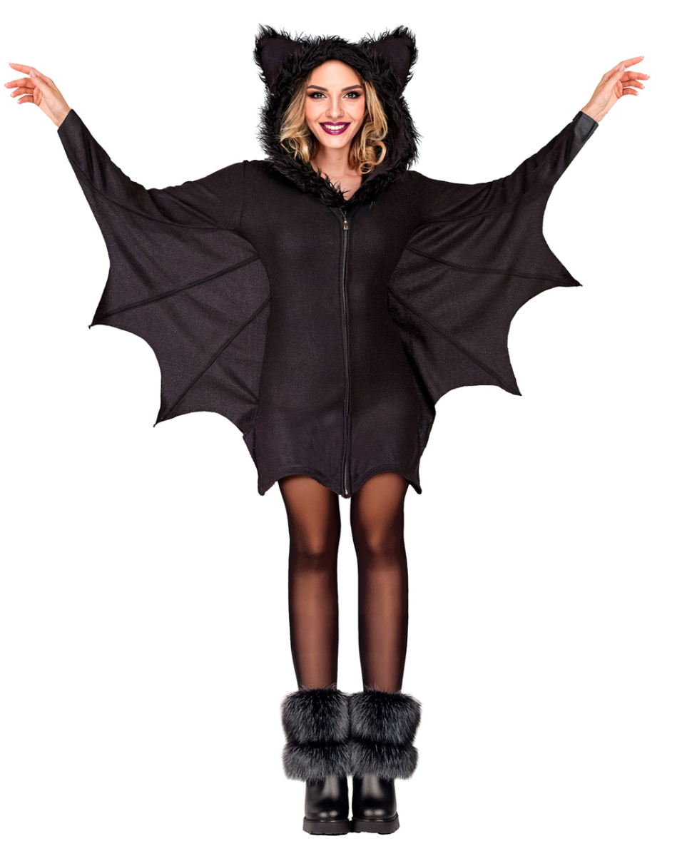 Fledermaus Kapuzenkleid L