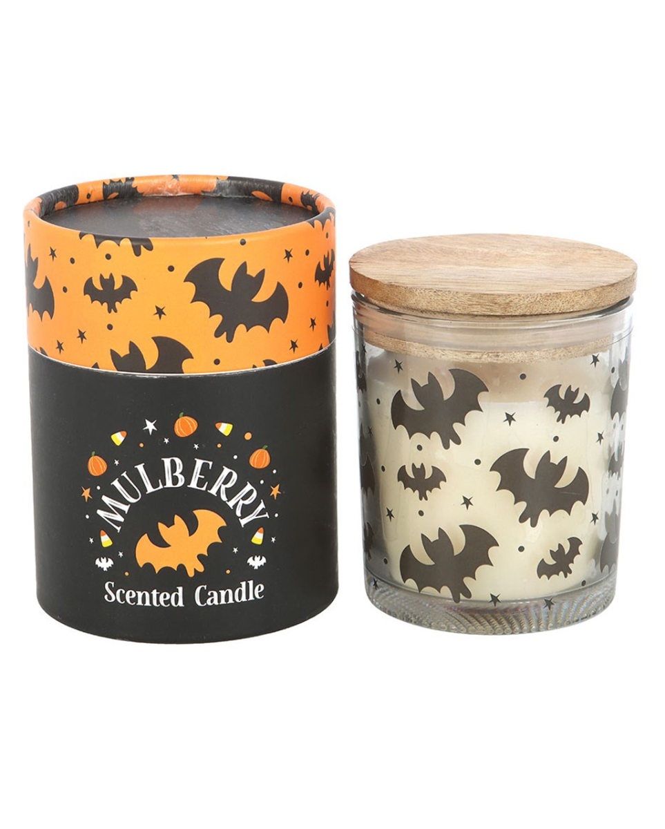 Fledermaus Motiv Kerze mit Maulbeer Duft