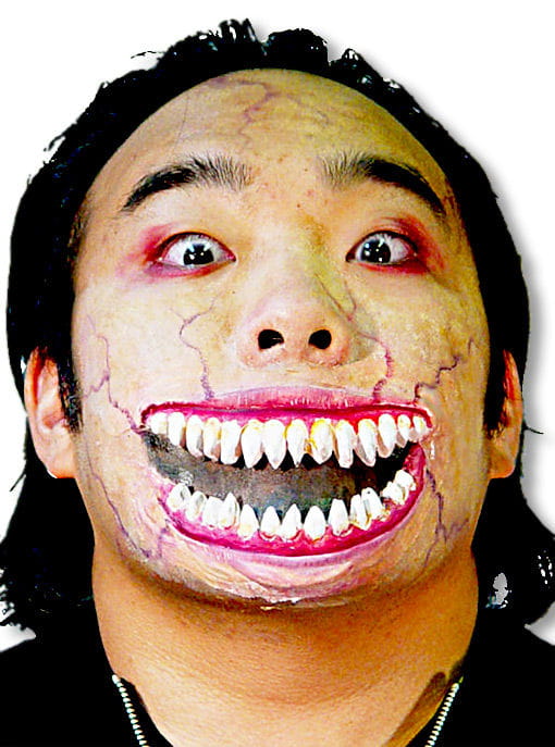 Gebiß Wunde aus Latex