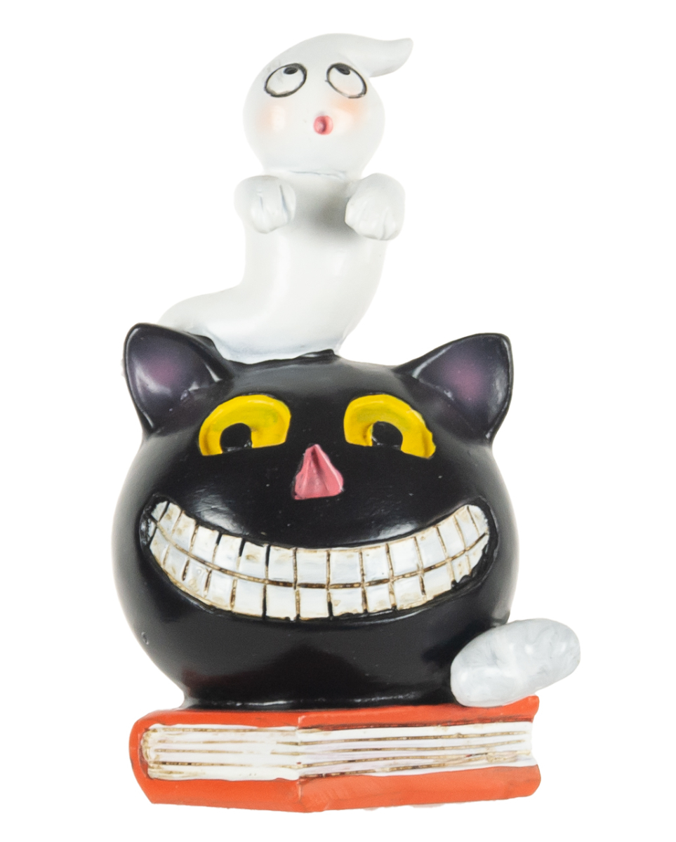 Geist & Grinsende Katze Dekofigur 10cm
