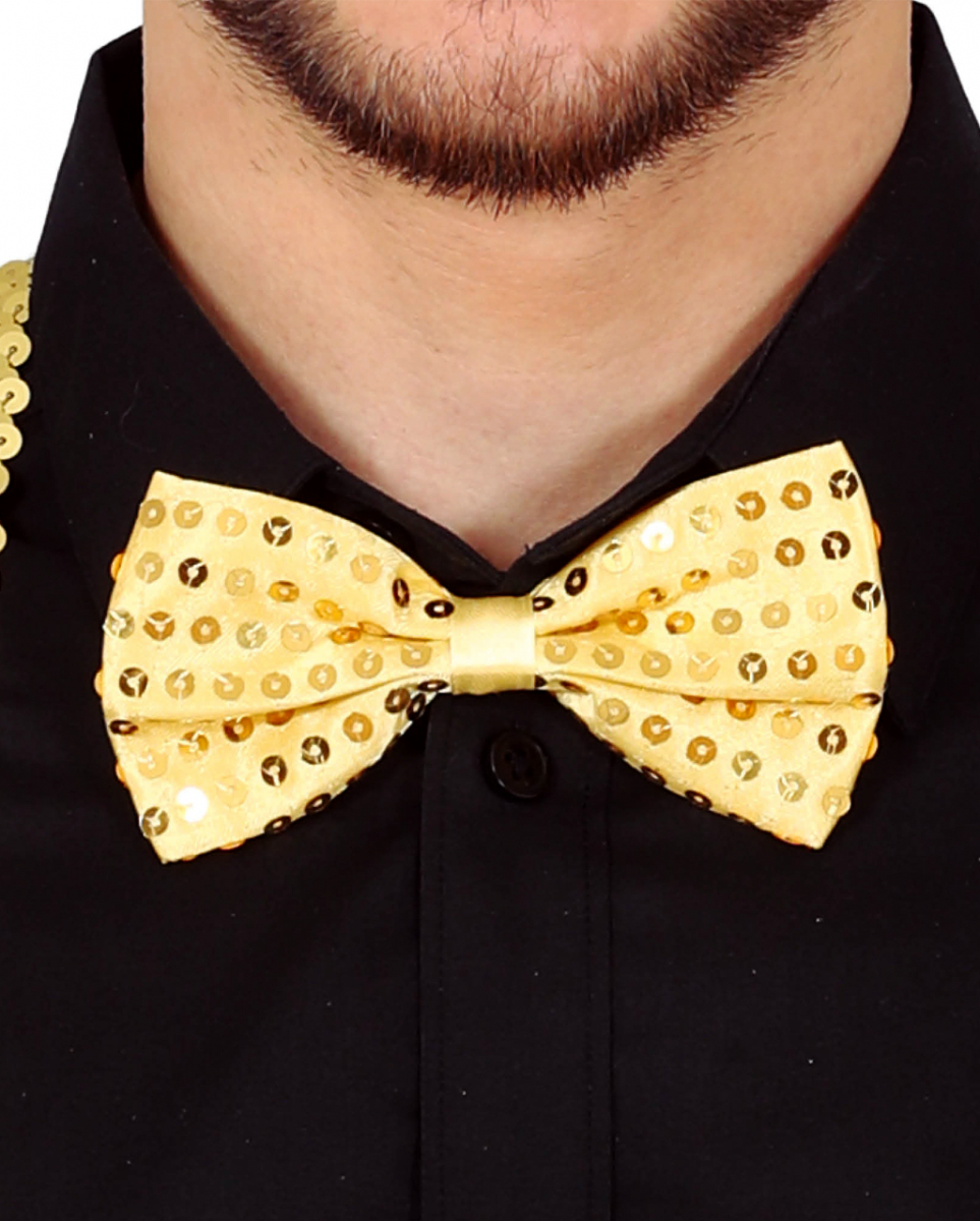 Goldene Pailletten Fliege