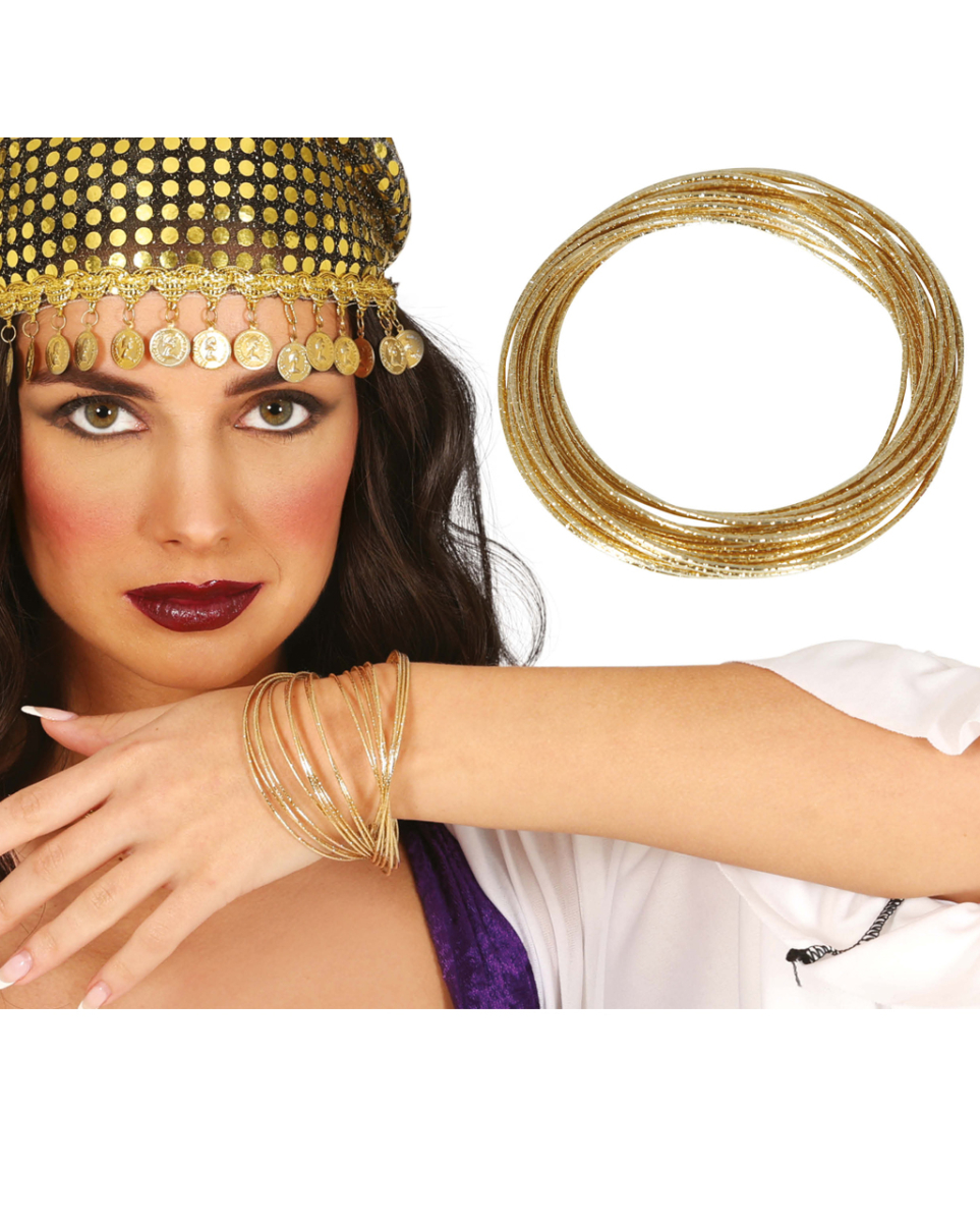 Goldenes Armband aus 20 feinen Metallringen