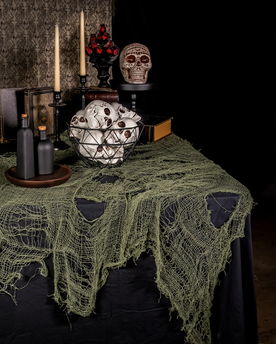 Halloween Fetzenstoff Grün 300x75cm