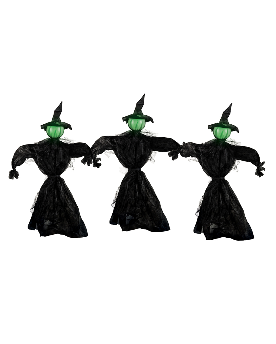 Halloween Hexen mit grünem Licht 3er-Set 113cm