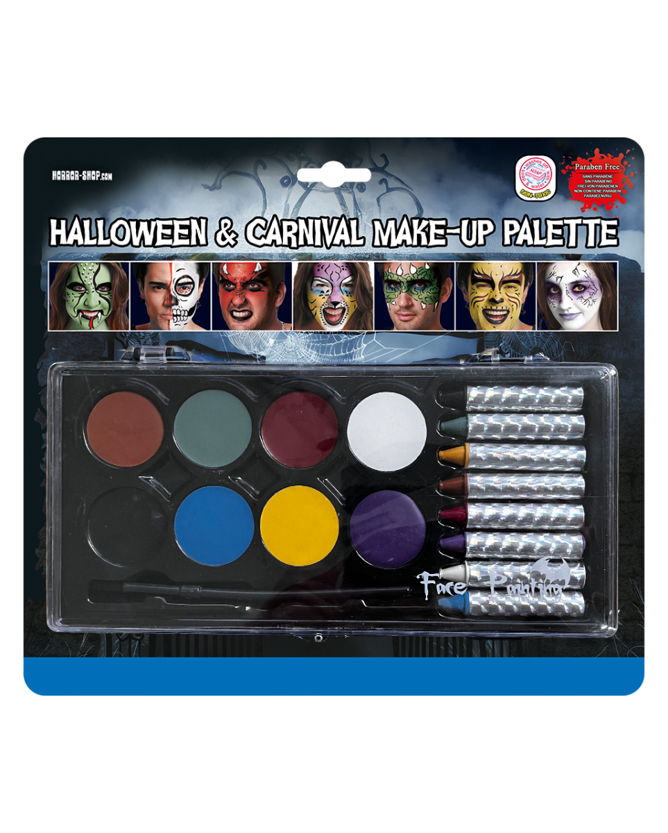 Halloween & Carnival Make-up Palette 16-teilig