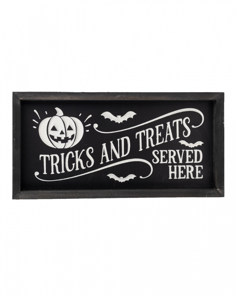 Halloween Wandbild 'Tricks and Treats Served Here' 41cm