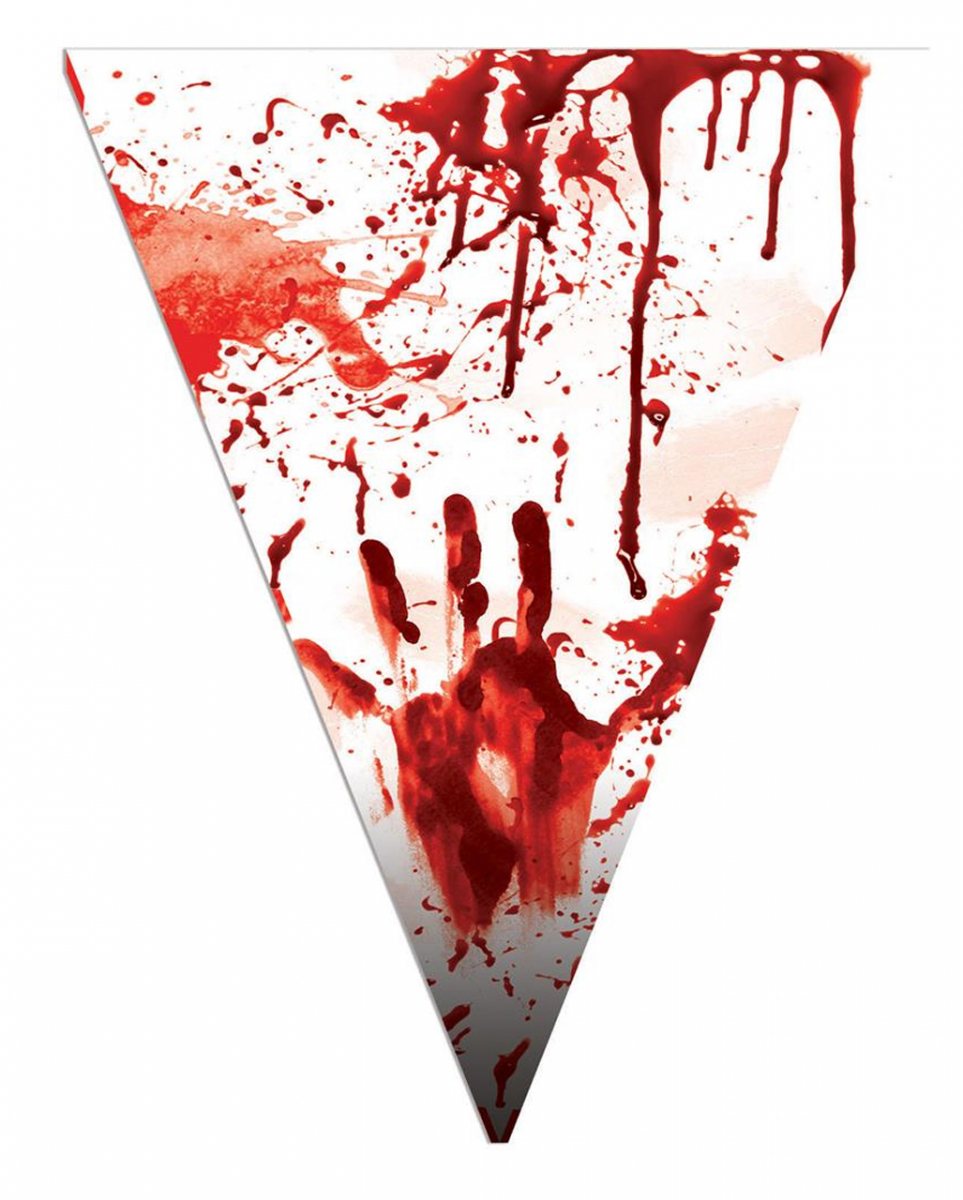 Halloween Wimpelgirlande mit Blutspritzer 5m