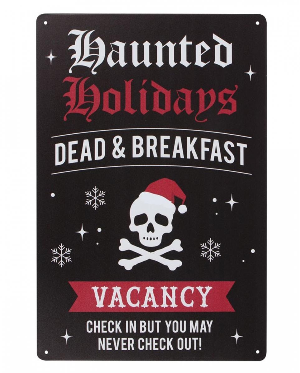 Haunted Holidays Dead & Breakfast Metall Schild