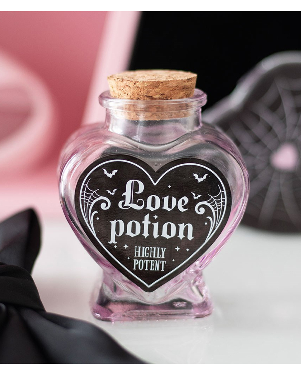 Herzförmige 'Love Potion' Giftflasche 8cm