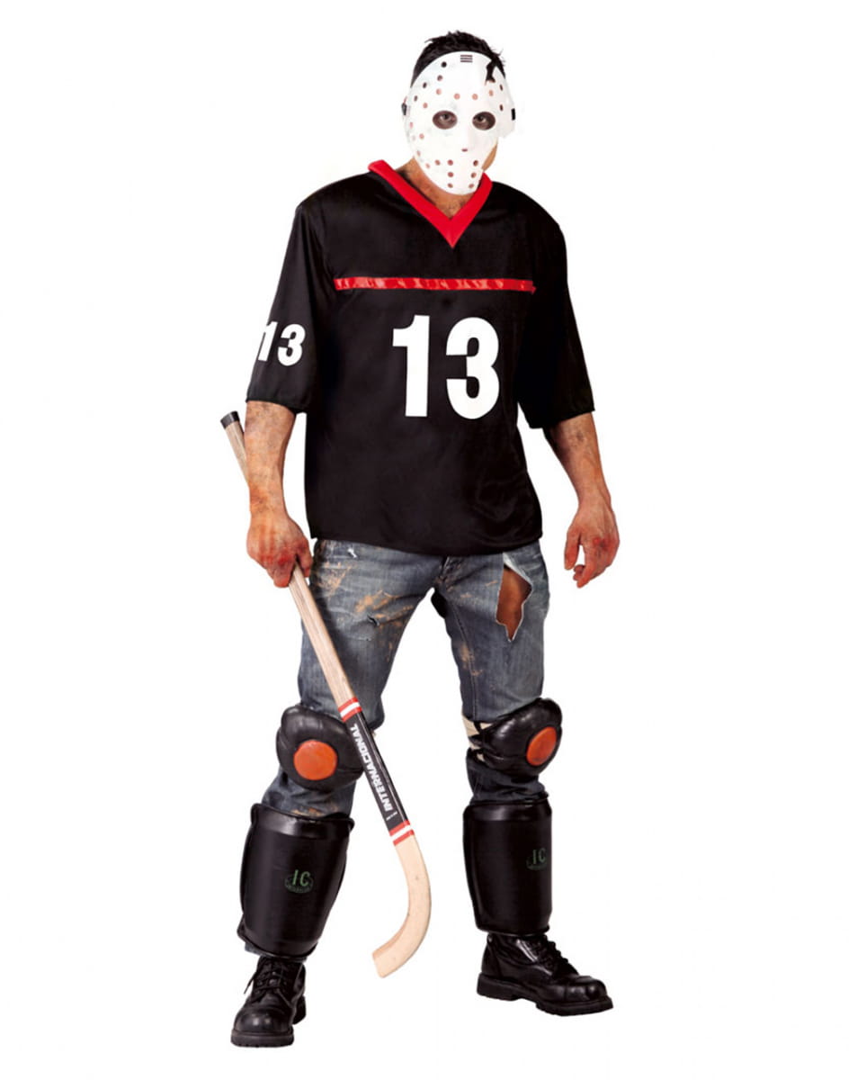 Hockey Spieler Kostüm mit Maske L - 52/54