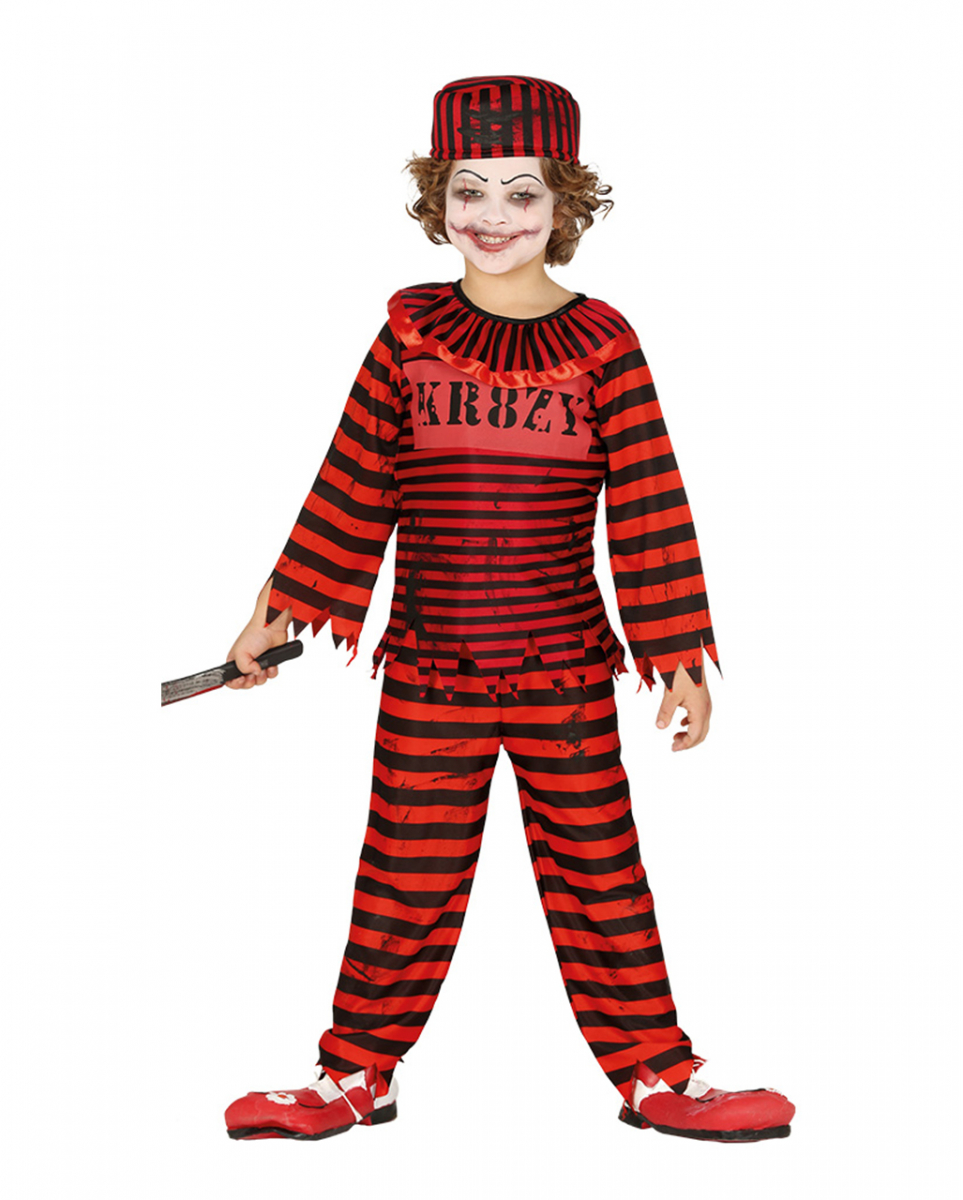 Horror Sträflings Clown Kinderkostüm M