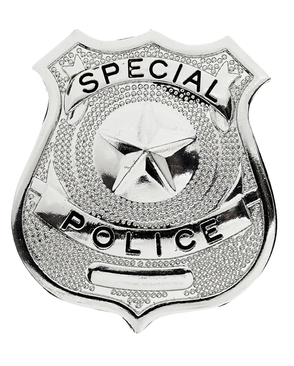 Glänzende Polizeimarke